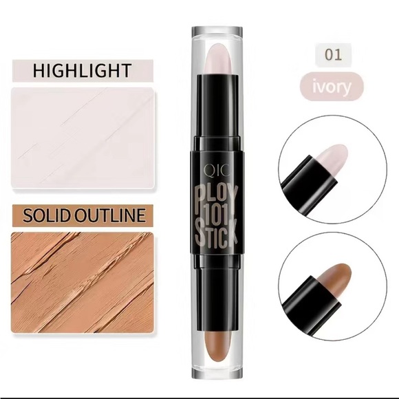 2 In 1 Concealer Sticks 3D High Gloss Concealer Pen Long Lasting Waterproof - Picture 5 of 7